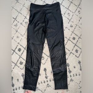 Black legging, size medium, faux leather